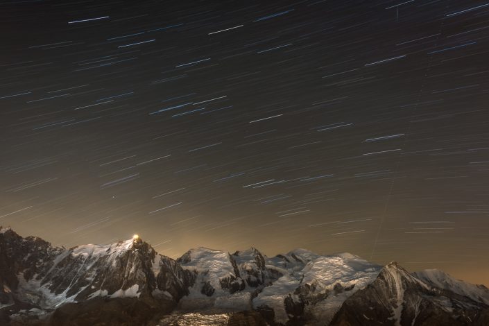 Astrophotography above the Mont Blanc, Chamonix, France