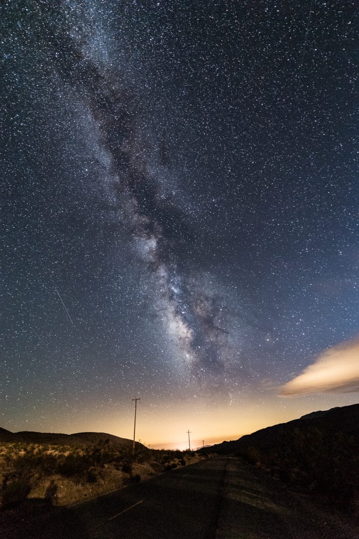 Astrophotography near Stovepipe Wells, Death Valley desert, California, USA