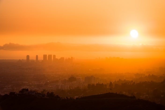 sunset on Los Angeles