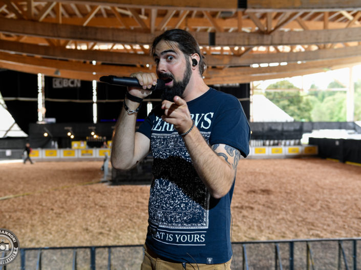 Voice of Ruin is seen in backstage during Rock Altitude Festival 2018 (Switzerland)