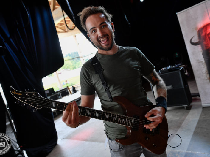Voice of Ruin is seen in backstage during Rock Altitude Festival 2018 (Switzerland)
