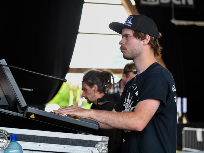 Voice of Ruin is seen in backstage during Rock Altitude Festival 2018 (Switzerland)