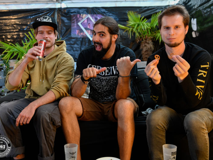 Voice of Ruin is seen in backstage during Rock Altitude Festival 2018 (Switzerland)