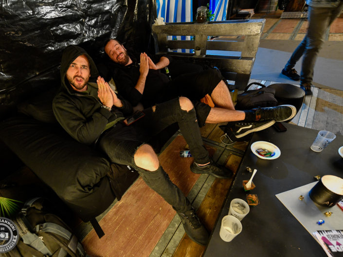 Voice of Ruin is seen in backstage during Rock Altitude Festival 2018 (Switzerland)