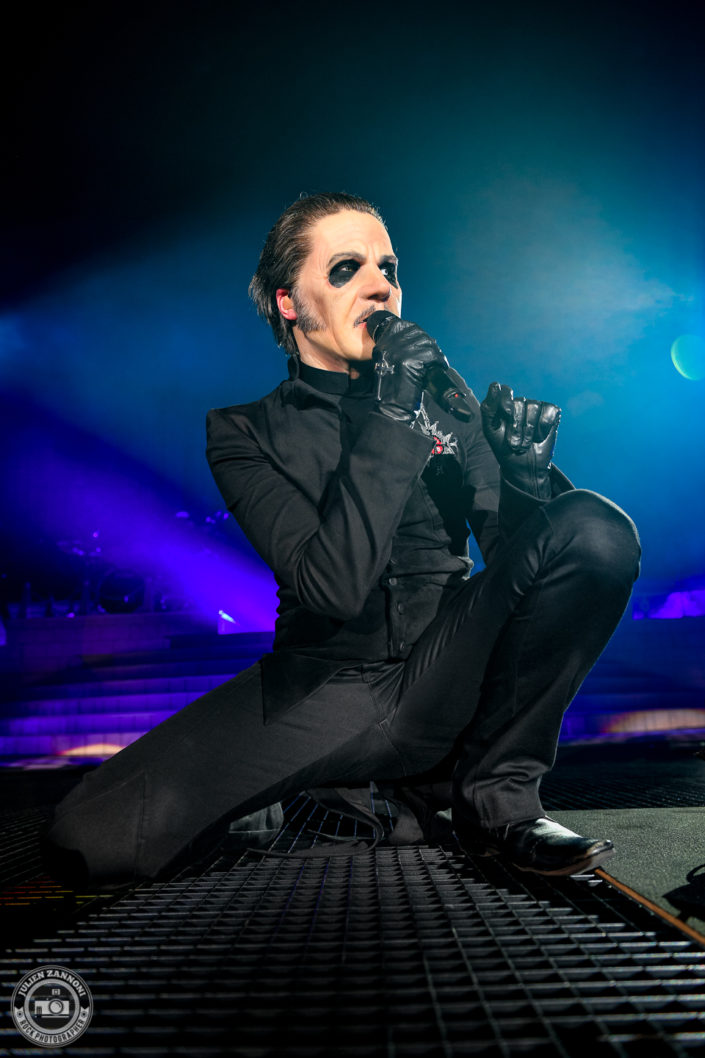 Ghost is seen on stage in Lyon in 2019