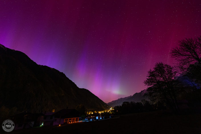 Aurore Boréale à Chamonix Mont Blanc