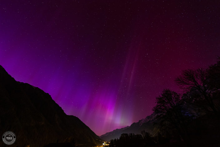 Aurore Boréale à Chamonix Mont Blanc