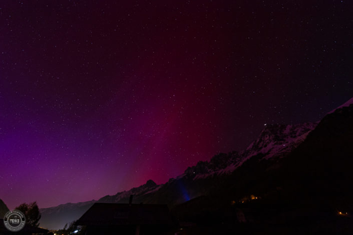 Aurore Boréale à Chamonix Mont Blanc