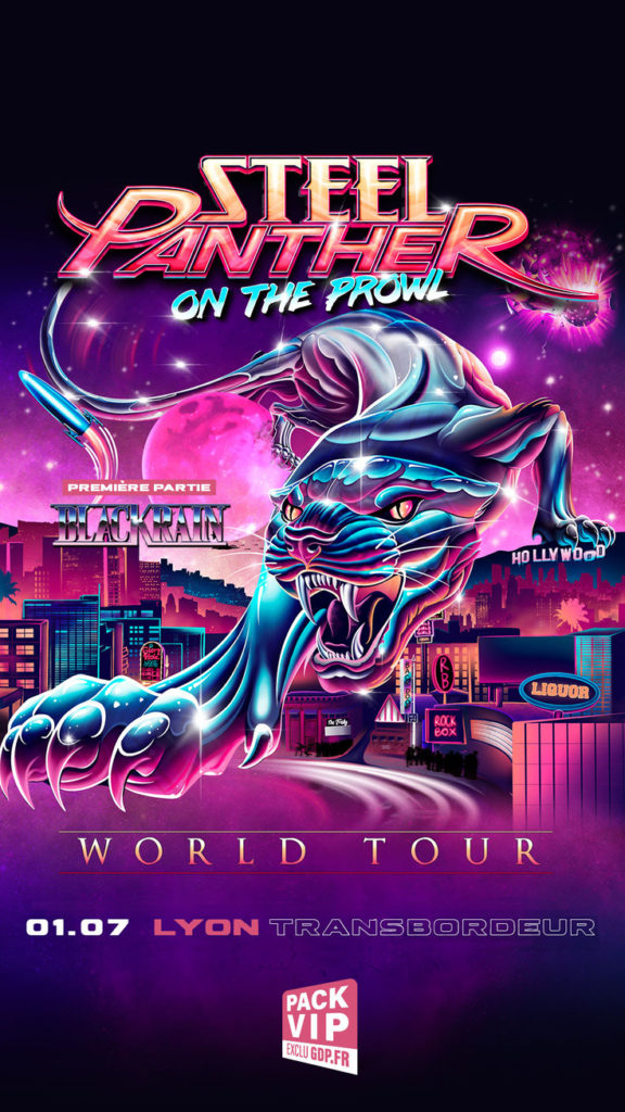 Poster Steel Panther et Blackrain à Lyon